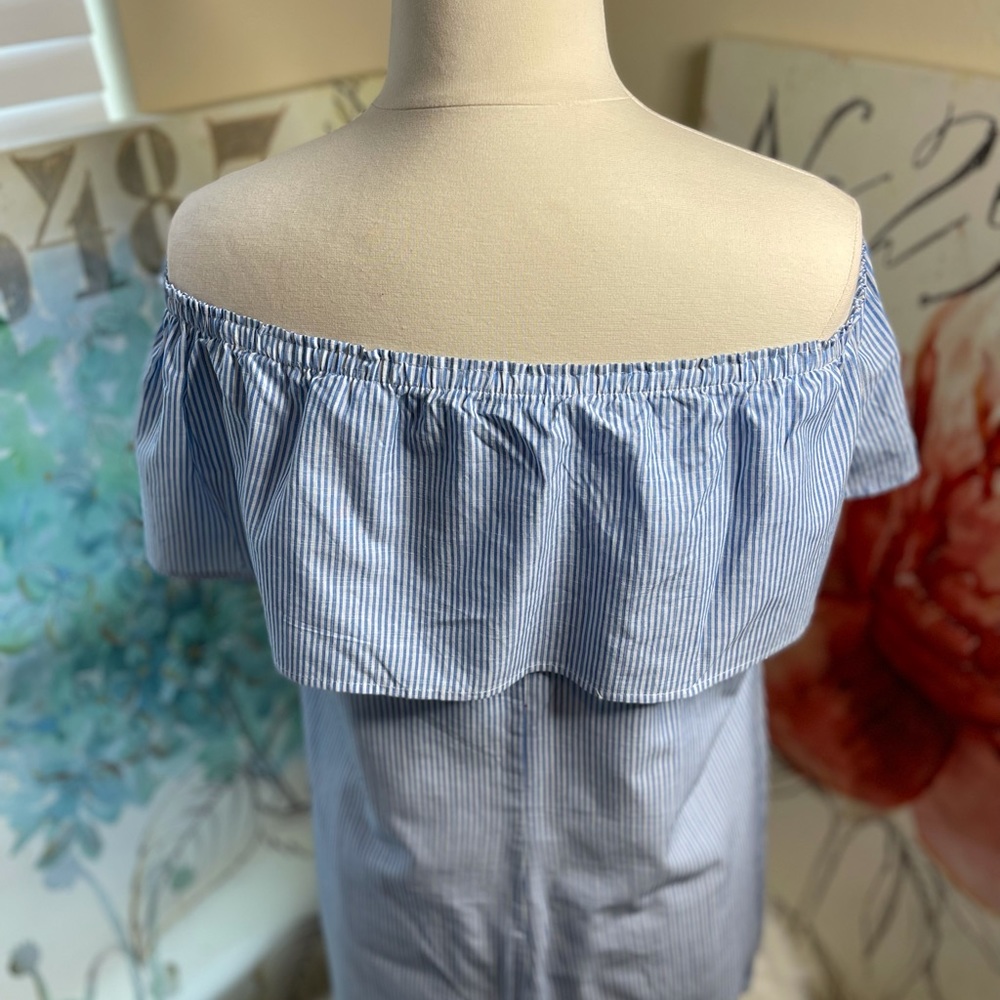 EUC PerSeption Women off the shoulder shift dress - Picture 3 of 9